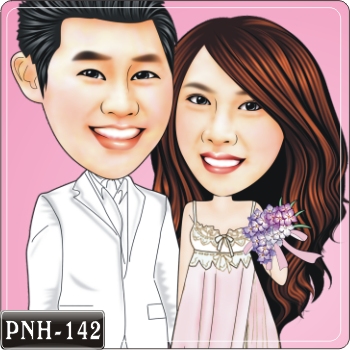 Q版雙人漫畫 PNH-142 婚紗Q版畫